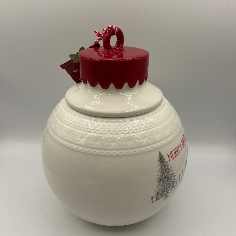 10 Strawberry Street Christmas Cookie Jar Barn Merry & Bright Ornament Farmhouse - Picture 9 of 16